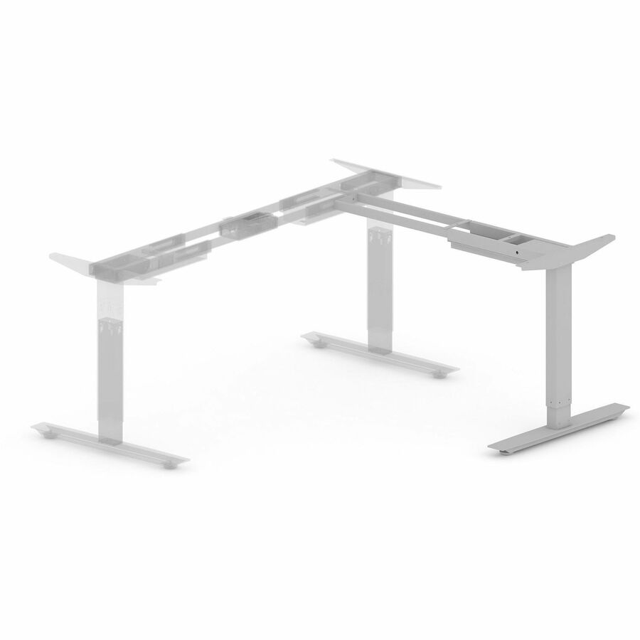 Lorell Sit-Stand 3rd-Leg Base - Silver Base - 275 lb Capacity - Height Adjustable - 45" Height x 51.60" Width x 26.40" D