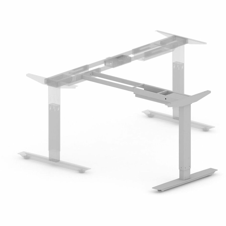 Lorell Sit-Stand 3rd-Leg Base - Silver Base - 275 lb Capacity - Height Adjustable - 45" Height x 51.60" Width x 26.40" D