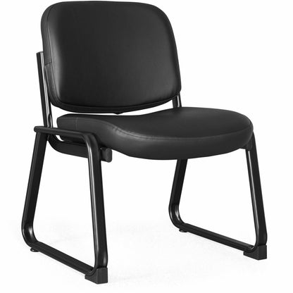Lorell Deluxe Guest Seating Standard Guest Chair without Arms - Plywood, Leather Seat Material - Plywood, Leather Back M