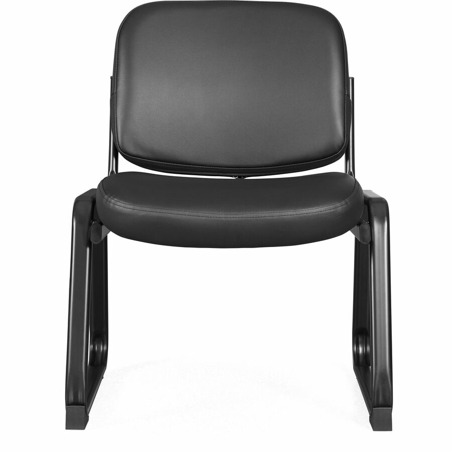 Lorell Deluxe Guest Seating Standard Guest Chair without Arms - Plywood, Leather Seat Material - Plywood, Leather Back M