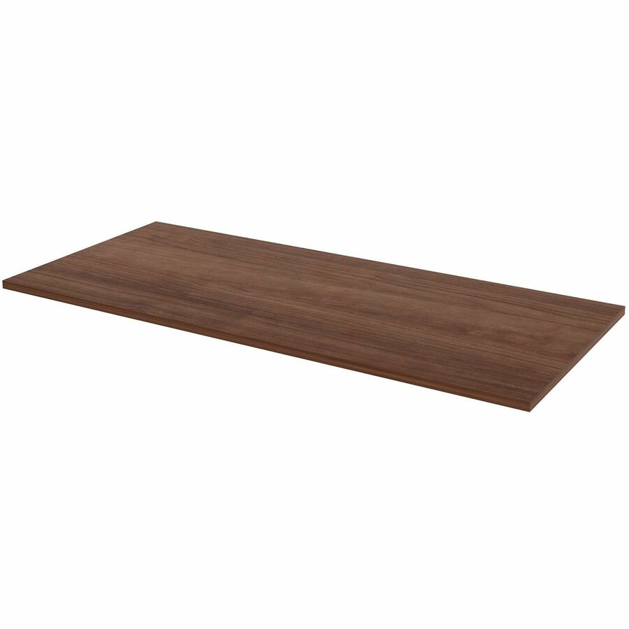 Lorell Multipurpose Tabletop - Rectangle - 30" Width x 66" Depth x 1" Thickness - Band Edge - Walnut, Laminate Table Top