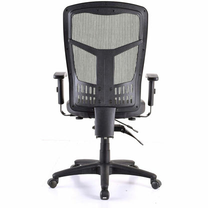 Lorell Executive Antimicrobial High-back Chair - Vinyl Seat Material - Black Frame Color - High Back - 5-star Base - 1 E