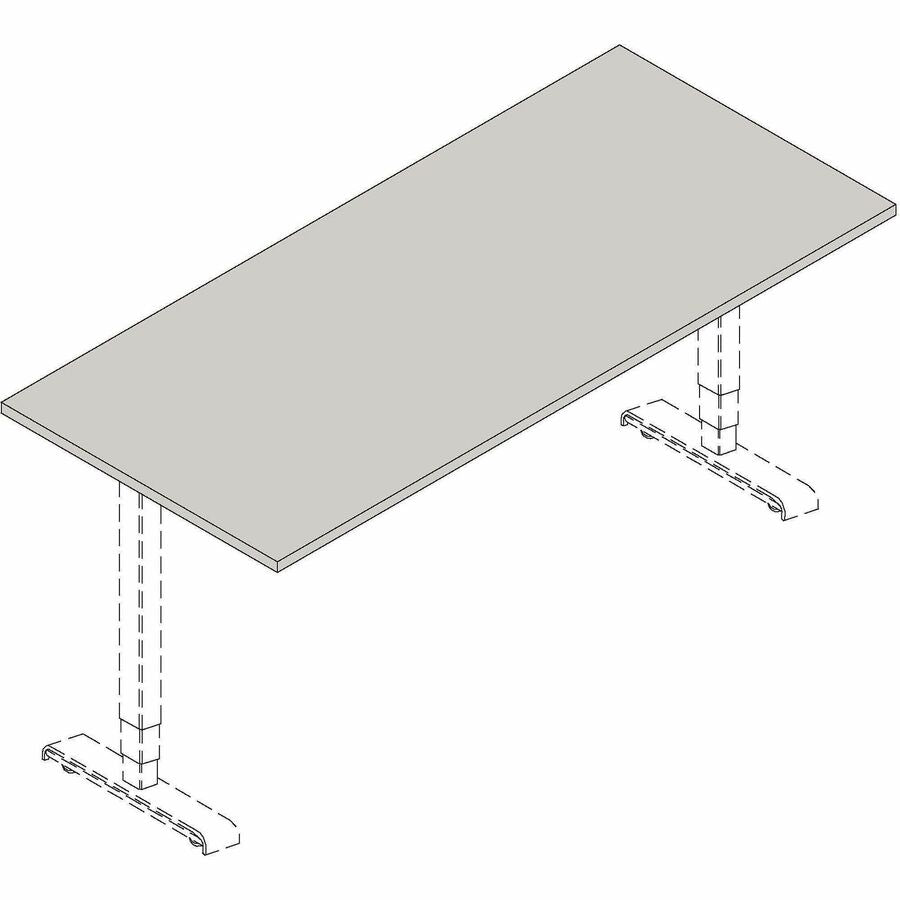 Lorell Multipurpose Tabletop - Rectangle - 30" Width x 66" Depth x 1" Thickness - Band Edge - Mahogany, Laminate Table T