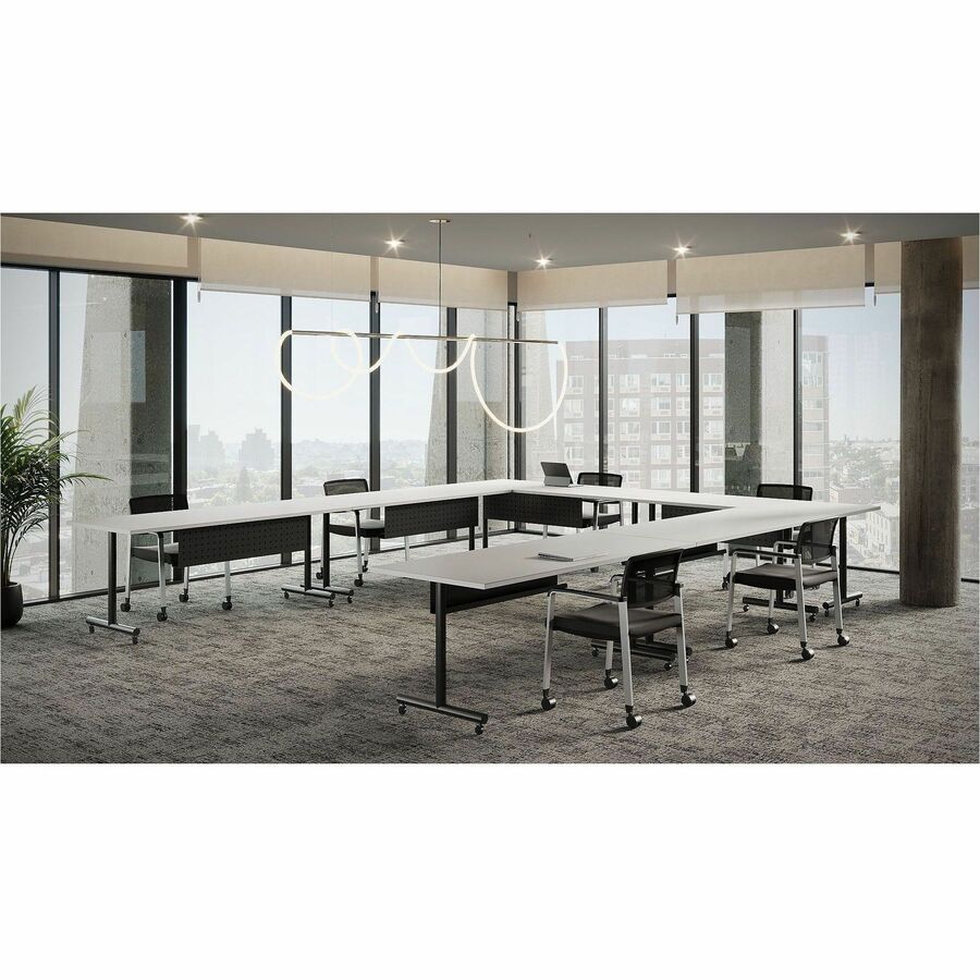 Lorell Multipurpose Tabletop - Rectangle - 30" Width x 66" Depth x 1" Thickness - Band Edge - White, Laminate Table Top 