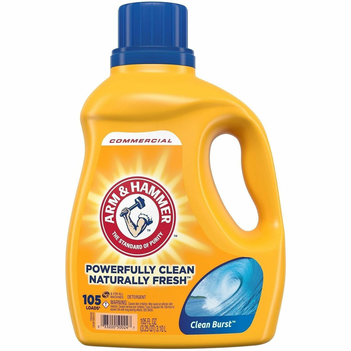 Arm & Hammer Clean Burst Laundry Detergent - For Laundry, Fabric - Concentrate - Liquid - 105 fl oz (3.3 quart) - Clean 