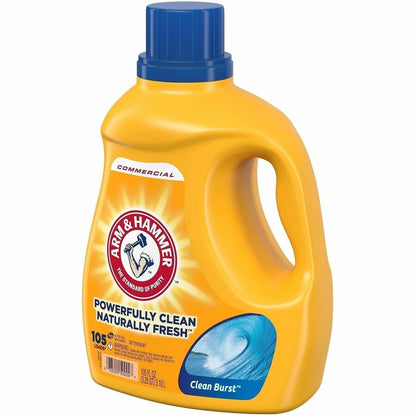 Arm & Hammer Clean Burst Laundry Detergent - For Laundry, Fabric - Concentrate - Liquid - 105 fl oz (3.3 quart) - Clean 