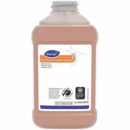 Diversey Stride Fragrance Free Neutral Cleaner - For Multipurpose, Multi Surface - Liquid - 84.5 fl oz (2.6 quart) - 2 /
