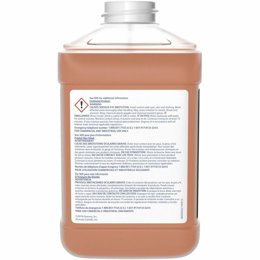 Diversey Stride Fragrance Free Neutral Cleaner - For Multipurpose, Multi Surface - Liquid - 84.5 fl oz (2.6 quart) - 2 /