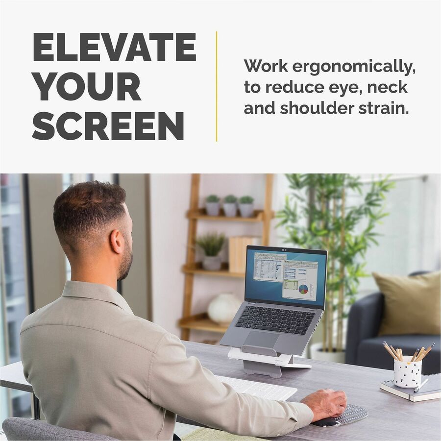 Fellowes Breyta™ Laptop Stands - Up to 14" Screen Support - 8.80 lb Load Capacity - 0.50" Height x 9.20" Width x 10.50" 
