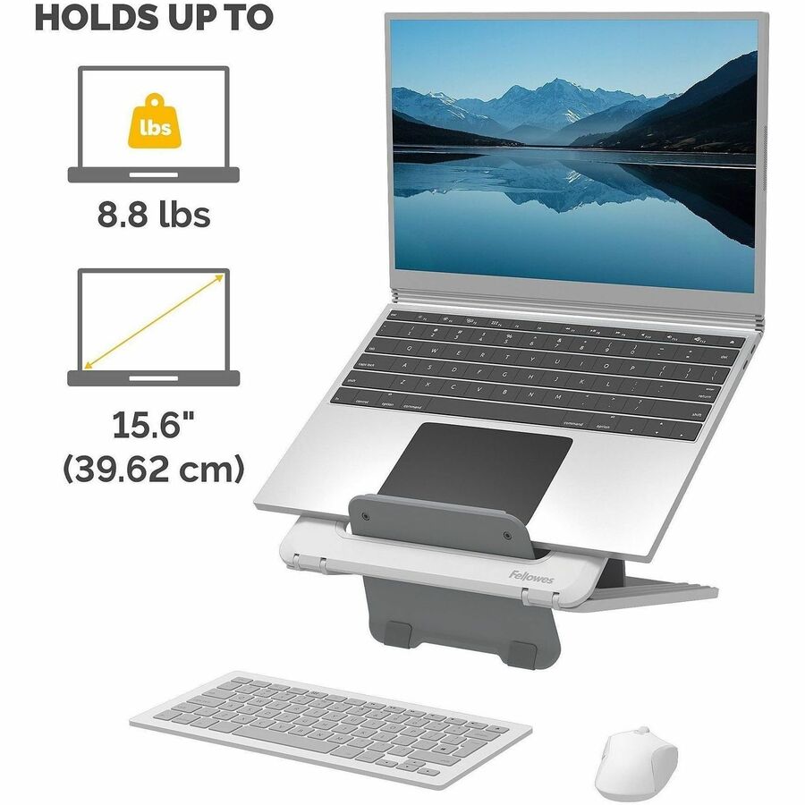 Fellowes Breyta™ Laptop Stands - Up to 14" Screen Support - 8.80 lb Load Capacity - 0.50" Height x 9.20" Width x 10.50" 