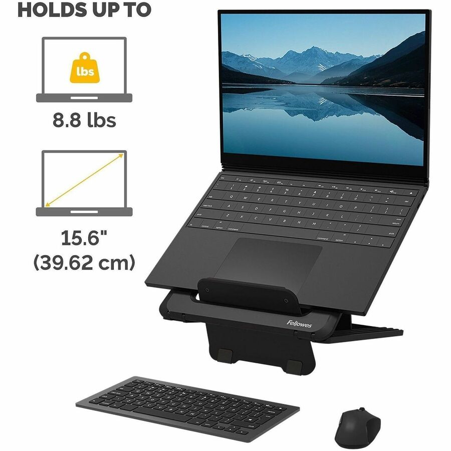 Fellowes Breyta™ Laptop Stands - Up to 14" Screen Support - 8.80 lb Load Capacity - 0.50" Height x 9.25" Width x 10.50" 