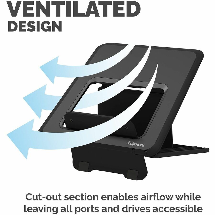 Fellowes Breyta™ Laptop Stands - Up to 14" Screen Support - 8.80 lb Load Capacity - 0.50" Height x 9.25" Width x 10.50" 