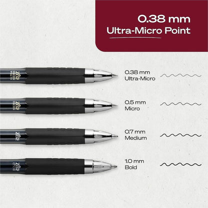 uniball™ 207 Gel Pens - 0.38 mm Pen Point - Retractable - Blue Ink - Pigment-based, Gel-based - Stainless Steel Tip - 12