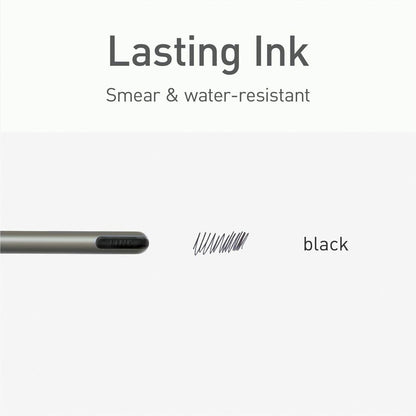 Pentonic Ballpoint Pen Set - 1 mm Pen Point - Black Ink - Nickel Silver Tip - 25 / Box