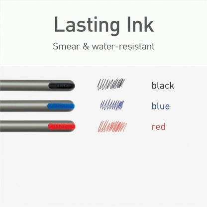 Pentonic Ballpoint Pen Set - 1 mm Pen Point - Multi Ink - Nickel Silver Tip - 25 / Box
