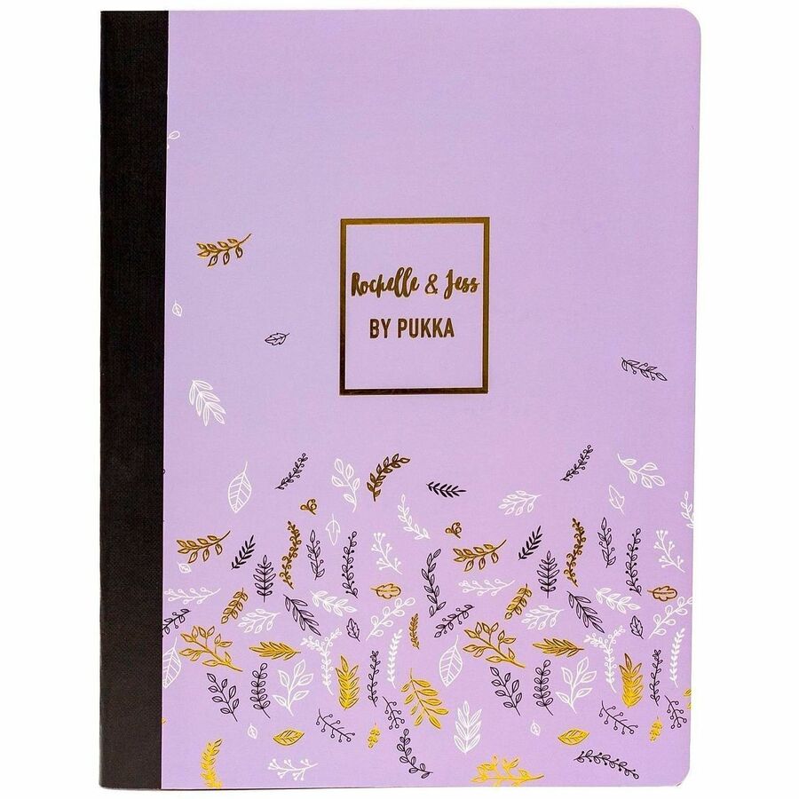 Pukka Pads Rochelle & Jess Composition Books - 70 Pages - Printed - Both Side Ruling Surface - College Ruled Front Rulin