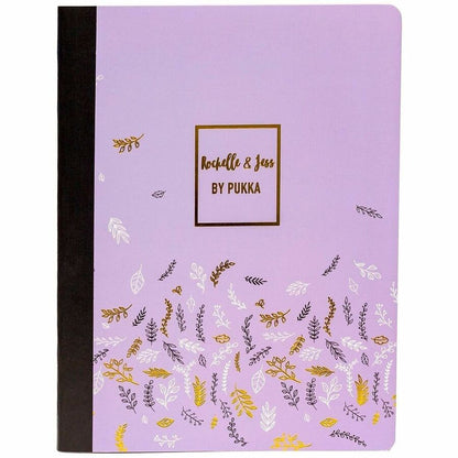 Pukka Pads Rochelle & Jess Composition Books - 70 Pages - Printed - Both Side Ruling Surface - College Ruled Front Rulin