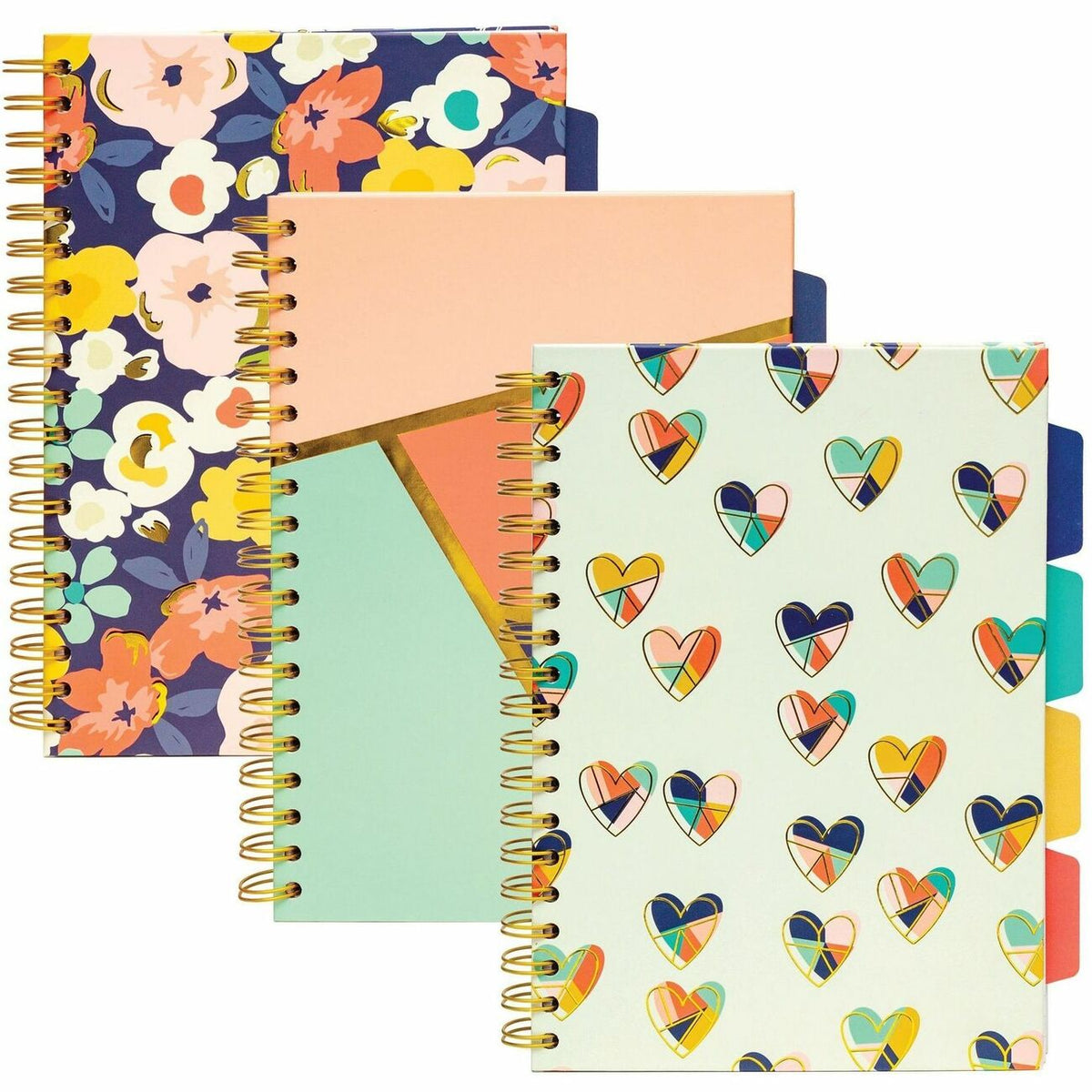 Pukka Pads B5 Floral Love Project Book - 200 Pages - Printed - Wire Bound - Both Side Ruling Surface - Feint Front Rulin