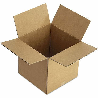 Universal Shipping Case - External Dimensions: 12" Length x 12" Width x 8" Height - Flap Closure - Corrugated Kraft - Br