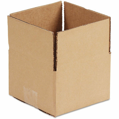 Universal Shipping Case - External Dimensions: 12" Length x 12" Width x 8" Height - Flap Closure - Corrugated Kraft - Br