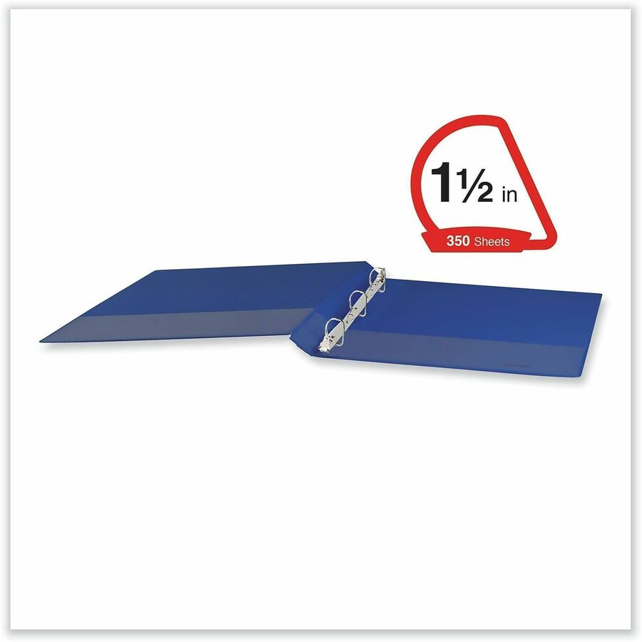 Universal Slant D-Ring View Binder, 3 Rings, 1.5" Capacity, 11 x 8.5, Navy Blue - 1 1/2" Binder Capacity - Letter - 8 1/