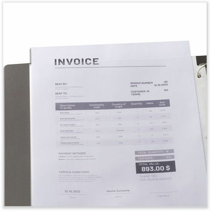Universal Sheet Protector - 2 x Sheet Capacity - For Letter 8 1/2" x 11" Sheet - 3 x Holes - Ring Binder - Top Loading -