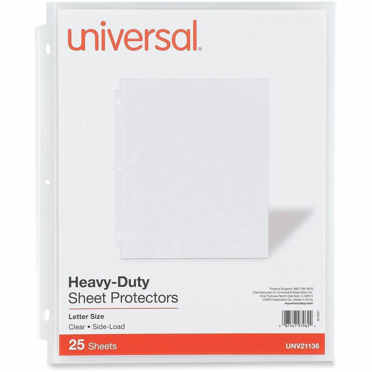 Universal Sheet Protector - 0.3" Height x 9.4" Width x 11.4" Length - 29 x Sheet Capacity - For Letter 8 1/2" x 11" Shee