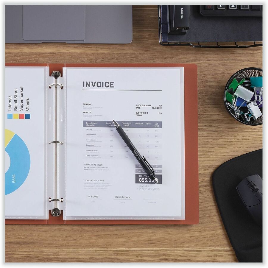 Universal Sheet Protector - 0.3" Height x 9.4" Width x 11.4" Length - 29 x Sheet Capacity - For Letter 8 1/2" x 11" Shee