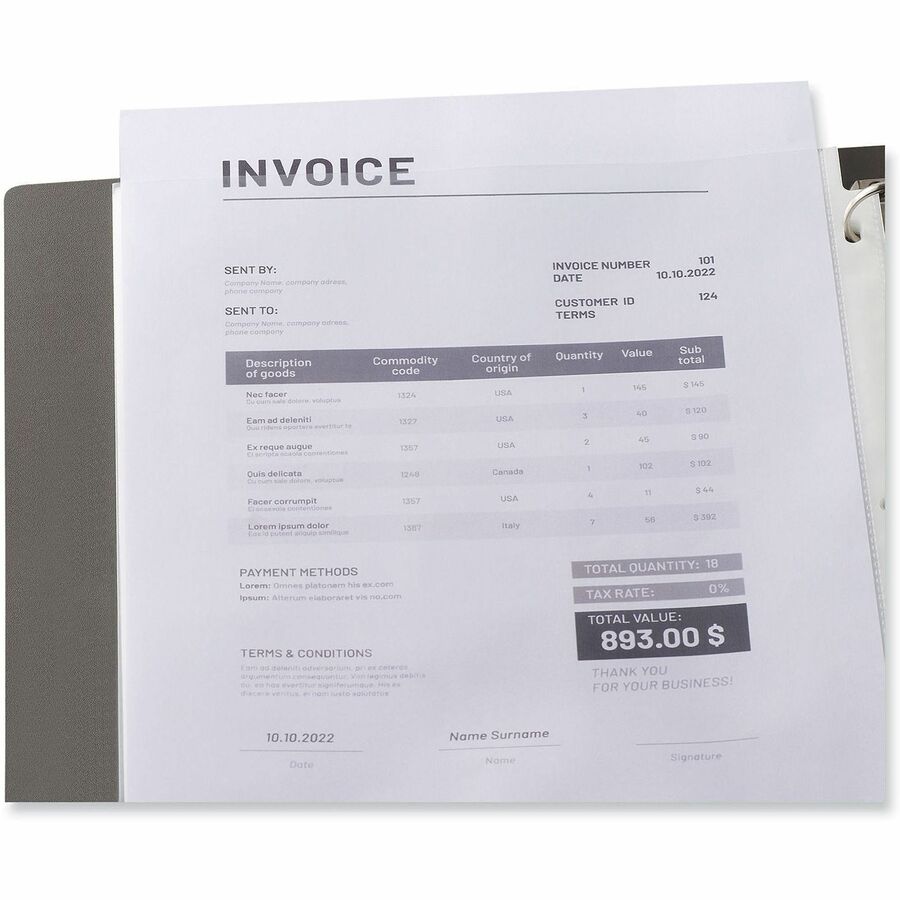 Universal Sheet Protector - 2" Height x 9.6" Width x 11.6" Length - 200 x Sheet Capacity - For Letter 8 1/2" x 11" Sheet