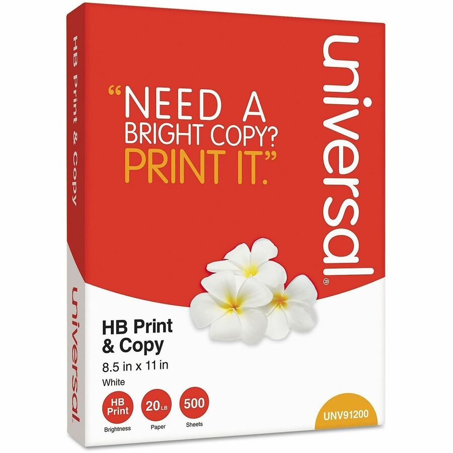 Universal Copy Paper - 20 lb Basis Weight - Smooth - White - 5000 Sheets - 500 Sheets per Ream - 10 / Carton