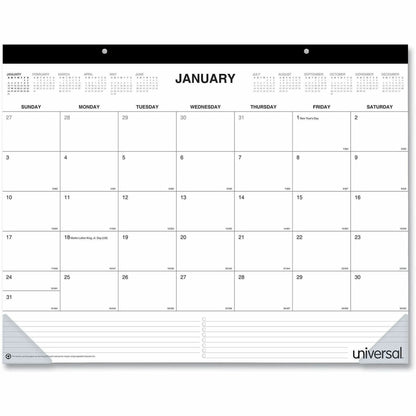 Universal Desk Pad Calendar - Large - Monthly - 12 Month - January 2026 to December 2026 - 1 Month Single Page Layout - 