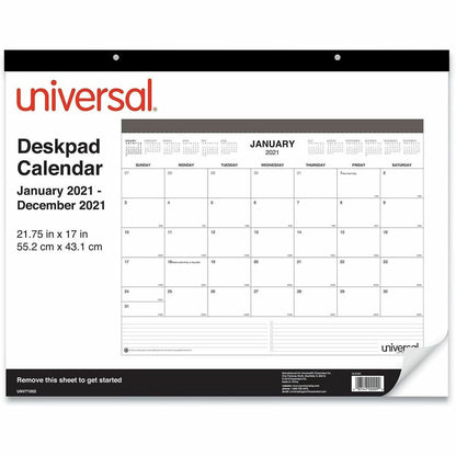 Universal Desk Pad Calendar - Large - Monthly - 12 Month - January 2026 to December 2026 - 1 Month Single Page Layout - 