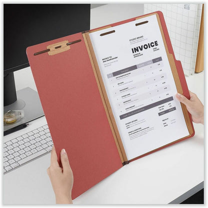 Universal 2/5 Tab Cut Legal Recycled Classification Folder - 8 1/2" x 14" - 2 1/2" Expansion - 6 Fastener - 2" Fastener 