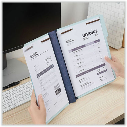 Universal 1/3 Tab Cut Letter Recycled Classification Folder - 8 1/2" x 11" - 1" Expansion - 2 Fastener - 2" Fastener Cap