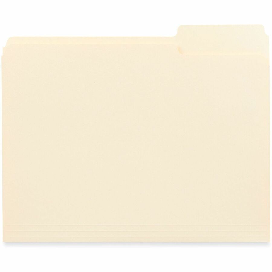 Universal 1/3 Tab Cut Letter Recycled Top Tab File Folder - 8 1/2" x 11" - 3/4" Expansion - Assorted Tab Position - 11 p