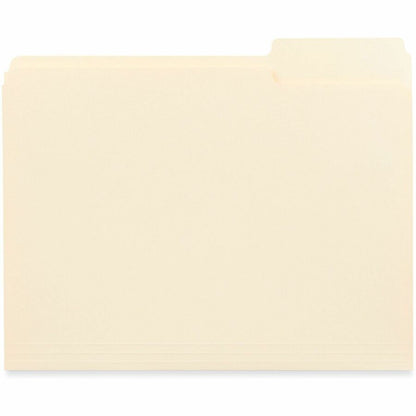 Universal 1/3 Tab Cut Letter Recycled Top Tab File Folder - 8 1/2" x 11" - 3/4" Expansion - Assorted Tab Position - 11 p