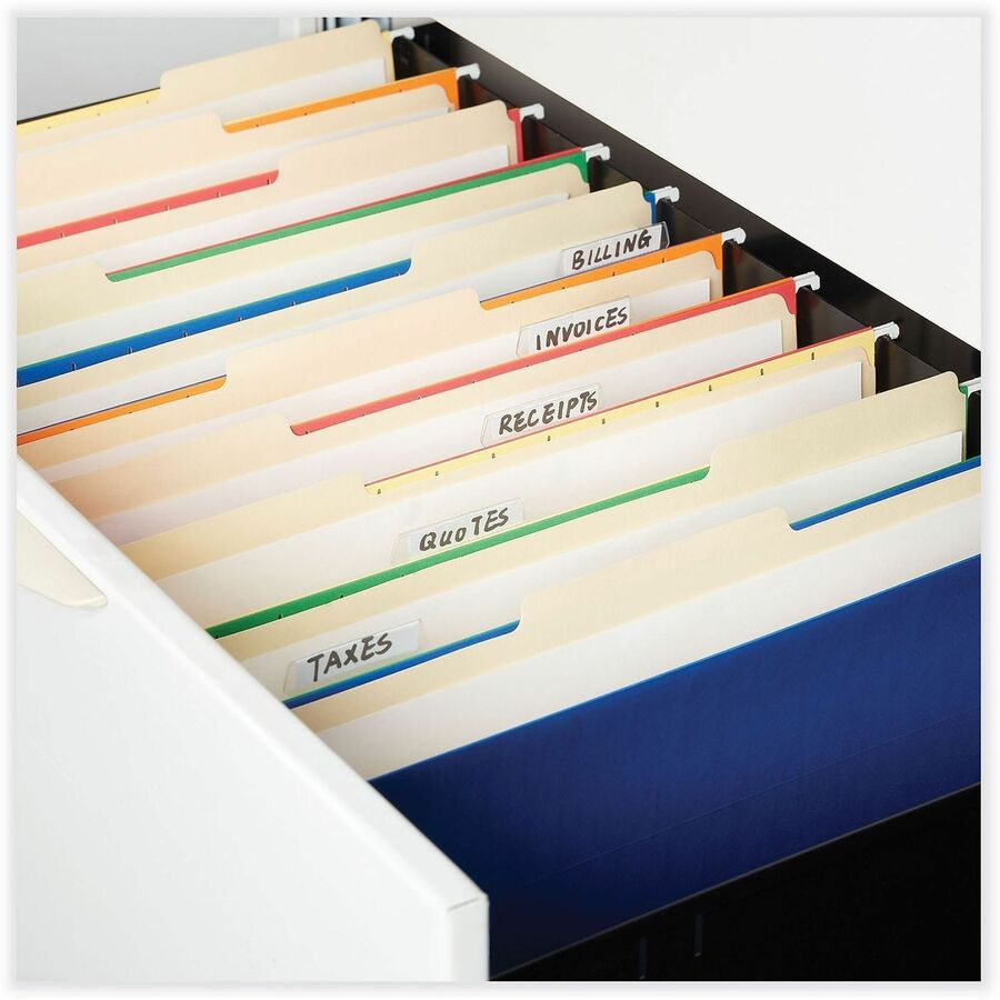 Universal 1/3 Tab Cut Letter Recycled Top Tab File Folder - 8 1/2" x 11" - 3/4" Expansion - Assorted Tab Position - 11 p