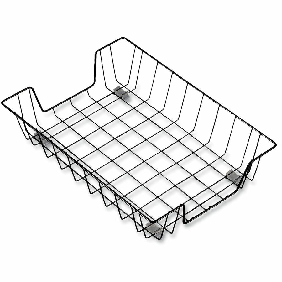 Universal Wire Metal Letter Tray, 1 Section, Letter Size Files, 10" x 14.13" x 3" , Black - 1 Compartment(s) - 1 Each