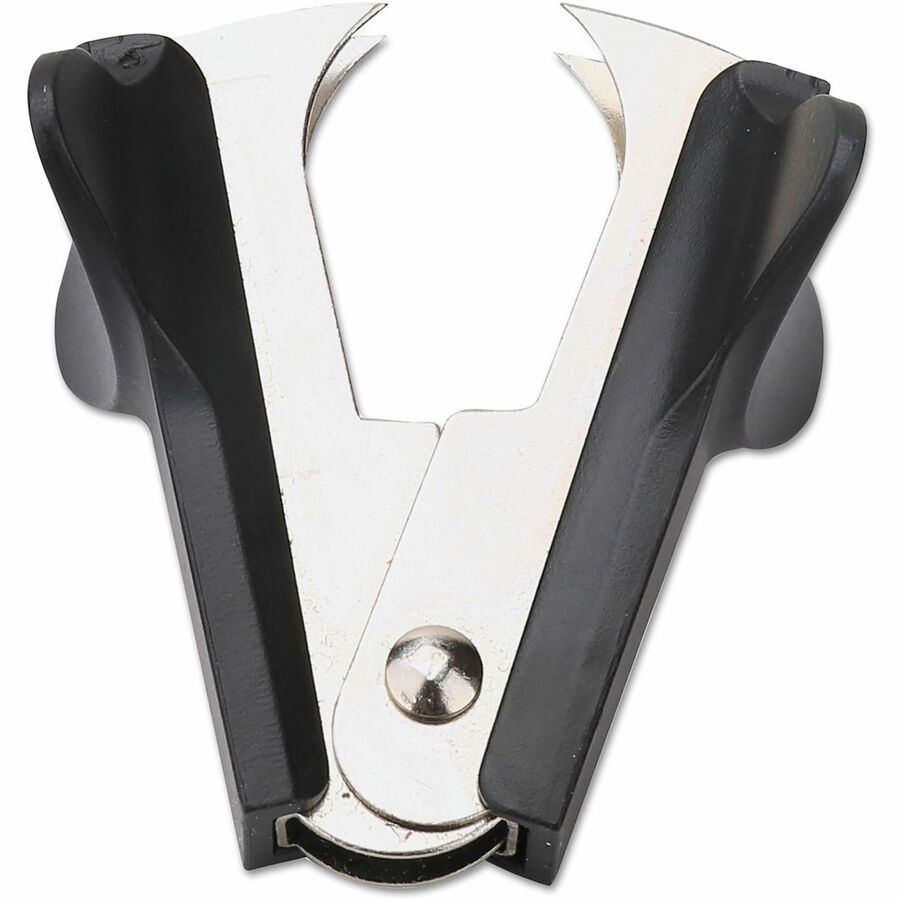 Universal Jaw-Style Stapler Remover - Plastic, Steel - Black - Comfortable Grip - 3 / Pack