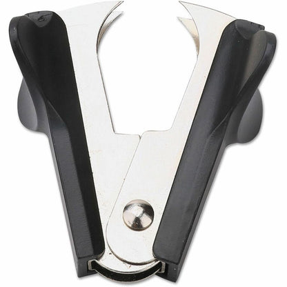 Universal Jaw-Style Stapler Remover - Plastic, Steel - Black - Comfortable Grip - 3 / Pack