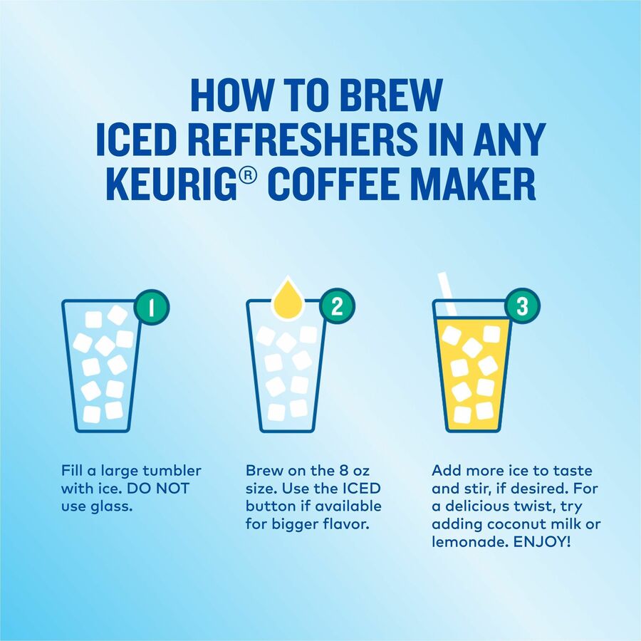 The Original Donut Shop® K-Cup Iced Refreshers - Pineapple Passionfruit - 20 / Box