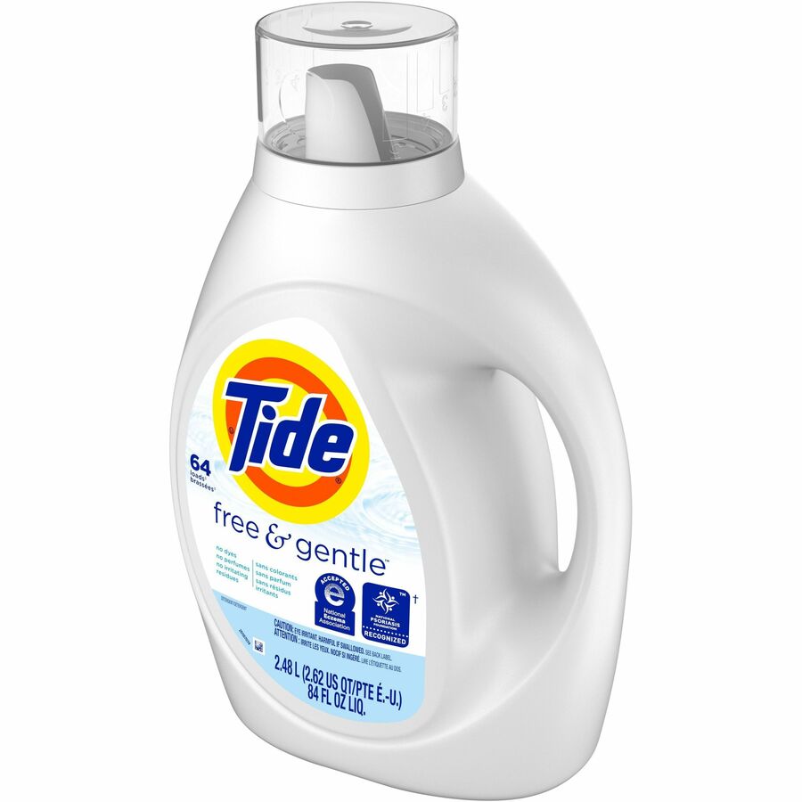 Tide Free & Gentle Detergent - For Laundry, Clothes, Washing Machine - Liquid - 84 fl oz (2.6 quart) - 1 Each
