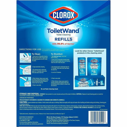 Clorox ToiletWand Toilet Cleaning and Disinfecting Scrubbing Pads Refills - Blue, White - 20 / Box