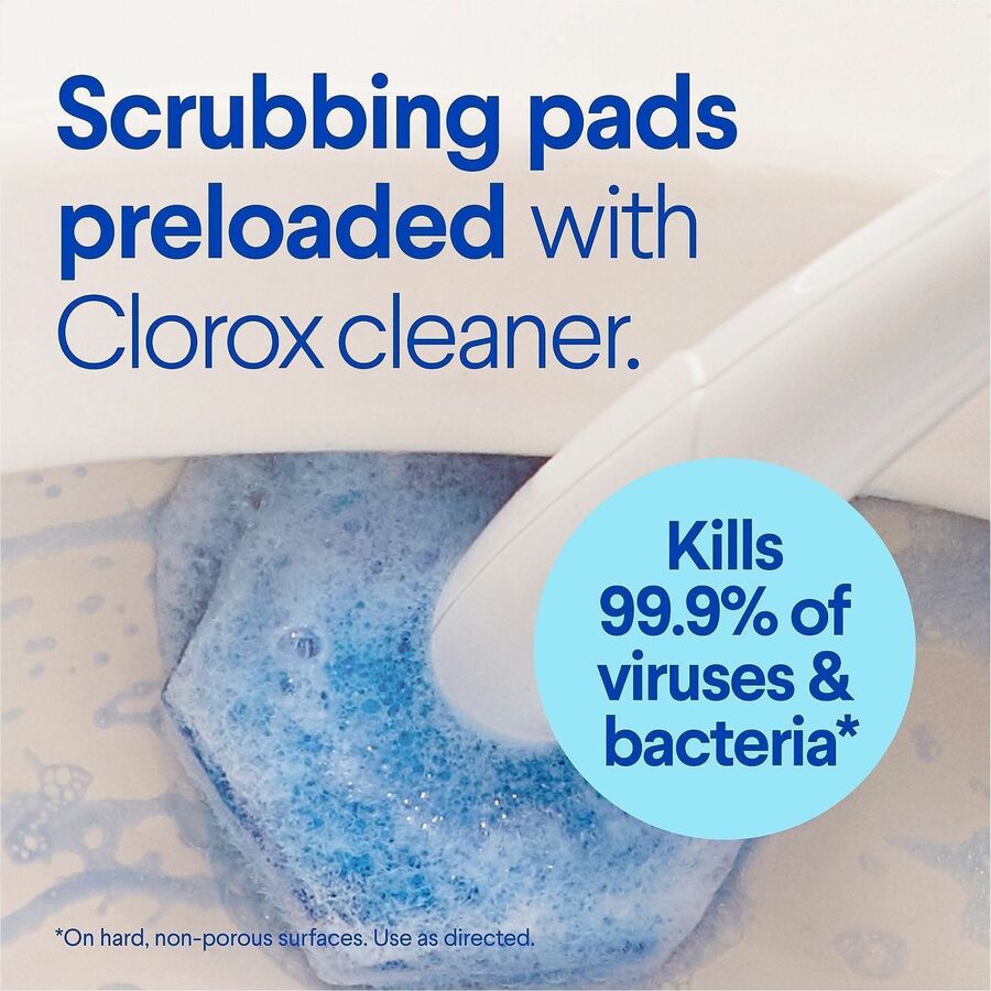 Clorox ToiletWand Toilet Cleaning and Disinfecting Scrubbing Pads Refills - Blue, White - 20 / Box