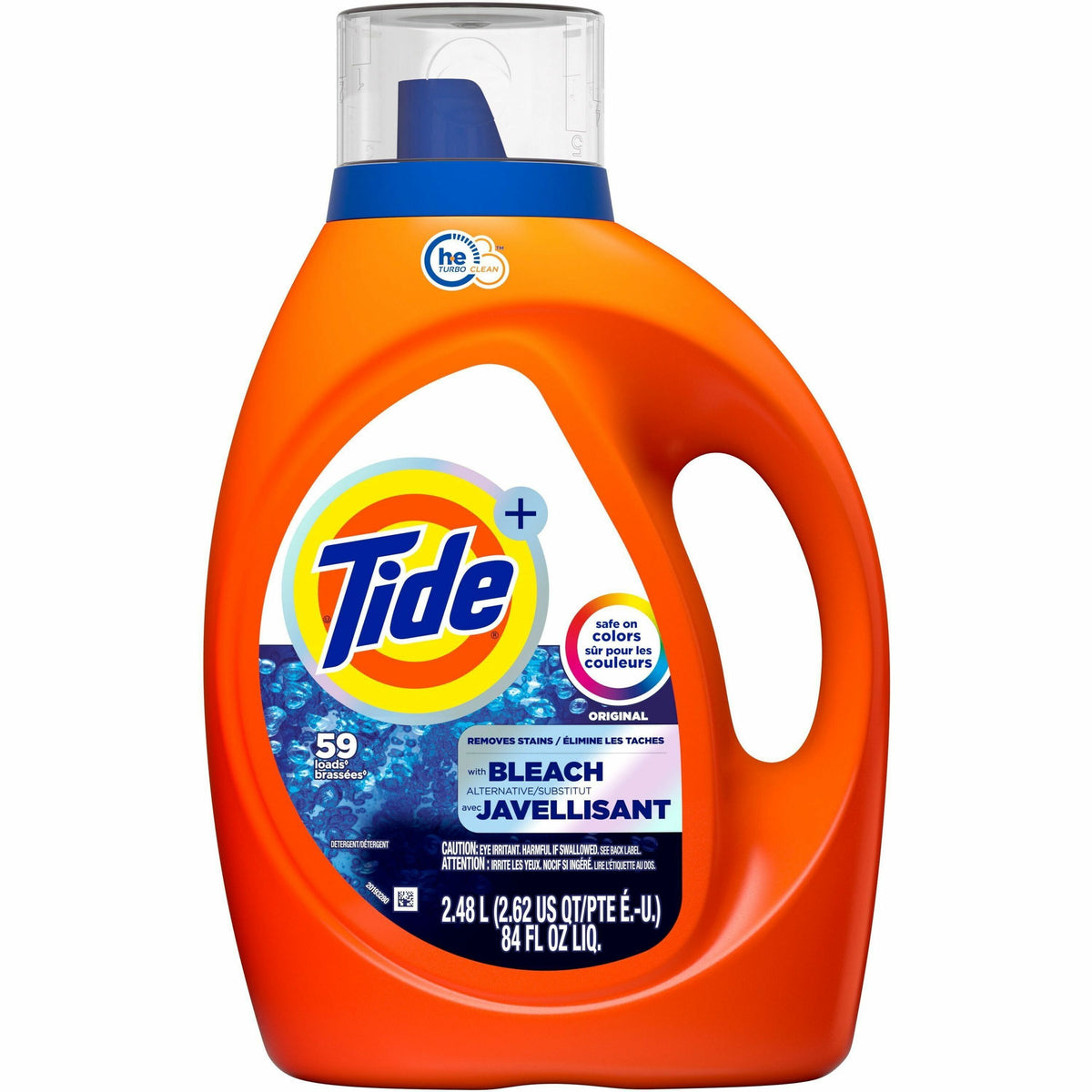Tide Plus Liquid Detergent - For Laundry, Fabric - Concentrate - Liquid - 84 fl oz (2.6 quart) - Bleach-free - Orange - 