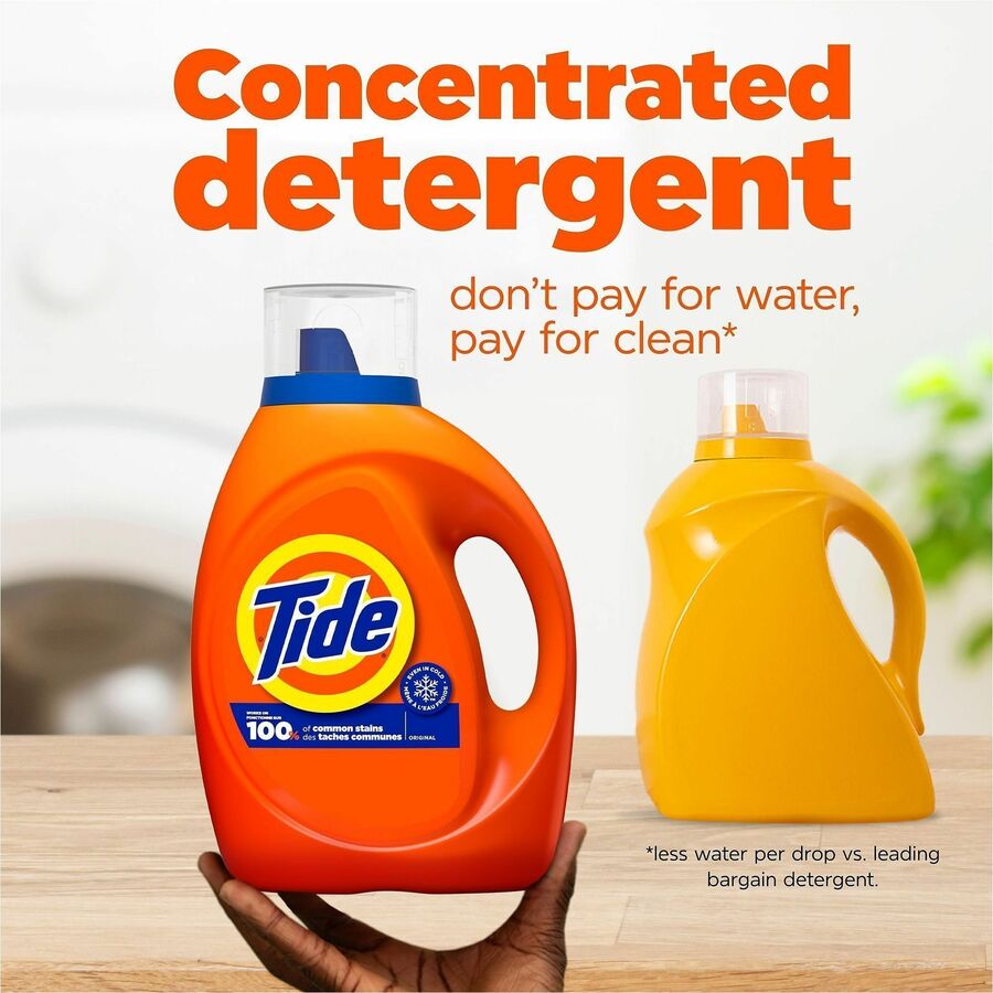 Tide Liquid Laundry Detergent - For Laundry, Washing Machine - Liquid - 80 fl oz (2.5 quart) - Original Scent - Phosphat