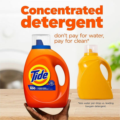 Tide Liquid Laundry Detergent - For Laundry, Washing Machine - Liquid - 80 fl oz (2.5 quart) - Original Scent - Phosphat