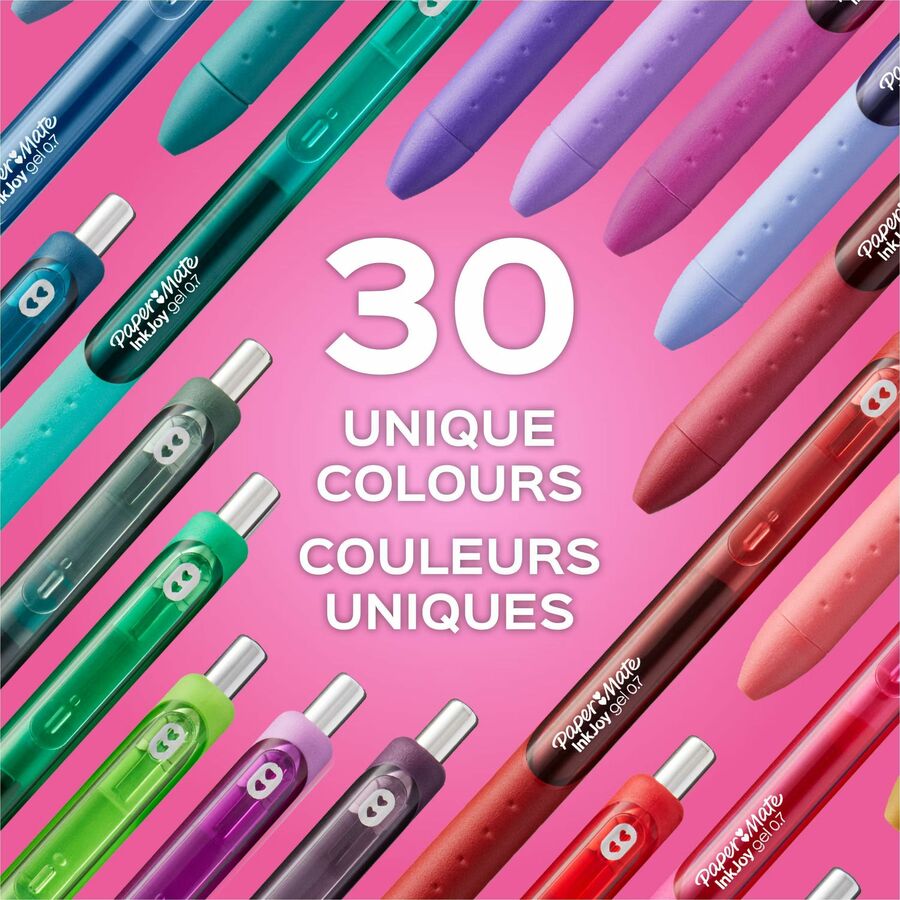 Paper Mate InkJoy Gel Pens - 0.7 mm Pen Point - Retractable - Assorted Ink - Gel-based - 4 / Pack