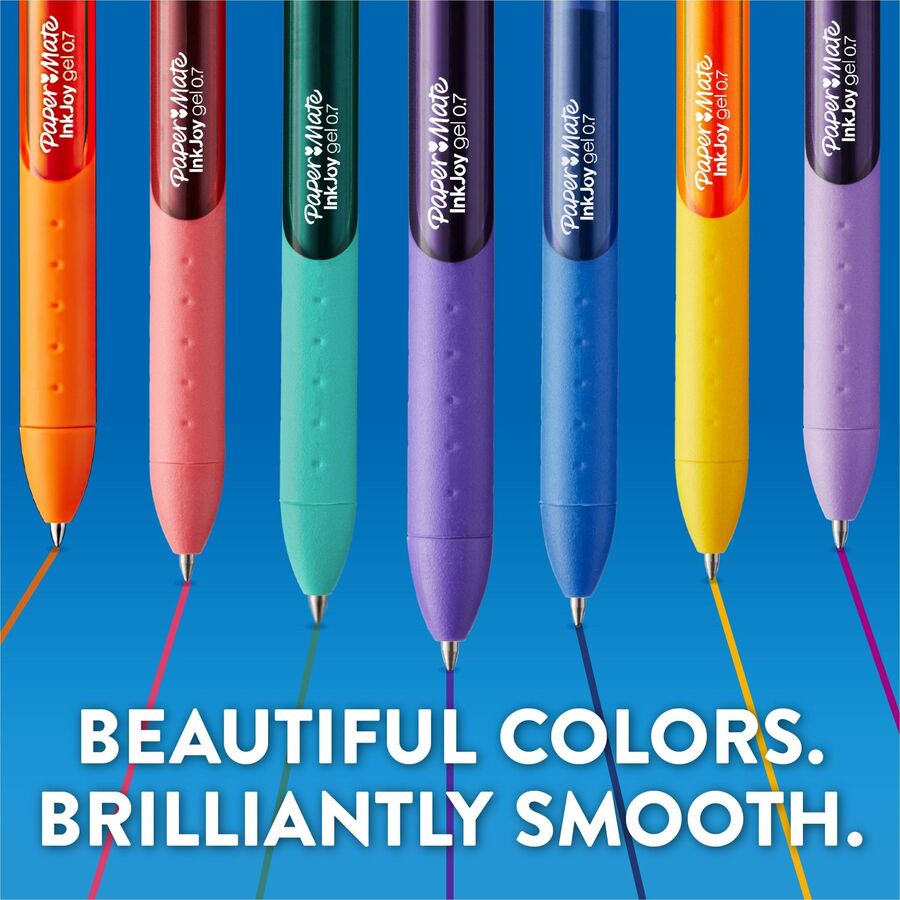 Paper Mate InkJoy Gel Pens - 0.7 mm Pen Point - Retractable - Assorted Ink - Gel-based - 4 / Pack