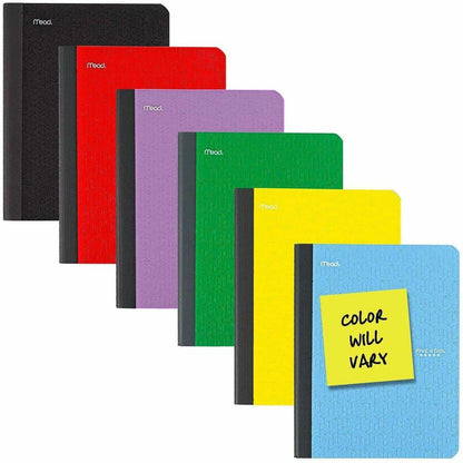 Five Star Wide Ruled Composition Book - 80 Sheets - Sewn - Wide Ruled Margin - 7 1/2" x 9 3/4" Sheet Size - Assorted Pla